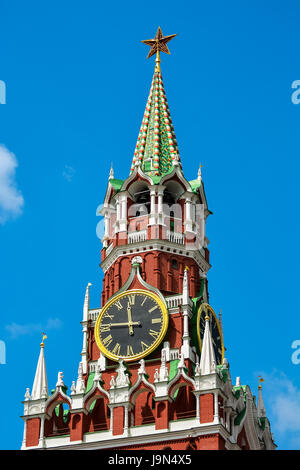 Spasski Turm auf dem Roten Platz Stockfoto