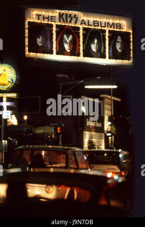 Kuss Plakatwand am Sunset Strip in Los Angeles, CA Stockfoto