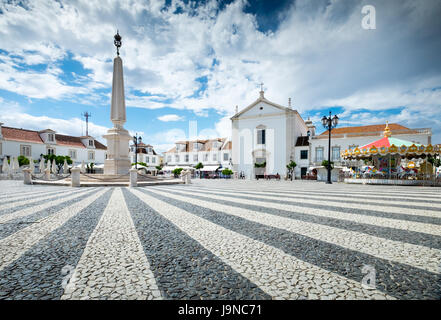 Praça Marques de Pombal, Vila Real de Santo Antonio, Algarve, Portugal Stockfoto