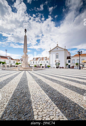 Praça Marques de Pombal, Vila Real de Santo Antonio, Algarve, Portugal Stockfoto