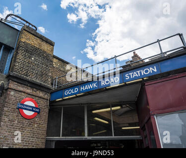 Goldhawk Road Schlauch Stockfoto