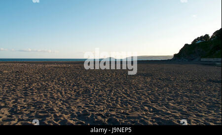 Abendsonne am Strand Stockfoto