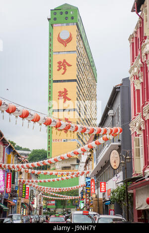 Im Abschnitt Chinatown in Singapur Stockfoto