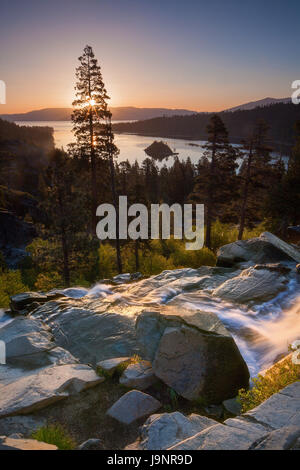 Schöne Alpine Lake Tahoe in Kalifornien Stockfoto