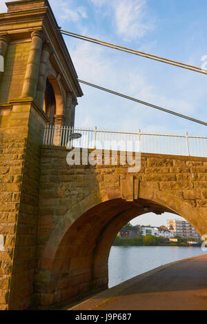 Wilford Suspension Bridge (1906), Nottingham, Nottinghamshire, East Midlands, England Stockfoto