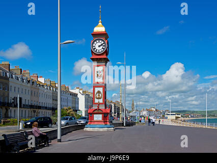 Der Glockenturm auf der Promenade, Weymouth, Dorset, England UK Stockfoto