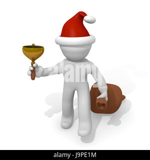 Vater Weihnachten, Nikolaus, Bell, Yule, Geschenke, Weihnachten, Xmas, x-mas, Stockfoto