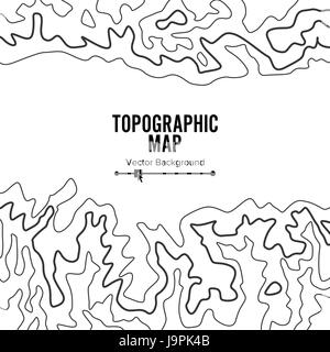 Kontur topographische Karte Vektor. Geographie wellig Kulisse. Grafikkonzept Kartographie. Stock Vektor