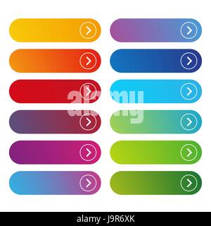 Leere Web-Taste set Vektor Stock Vektor