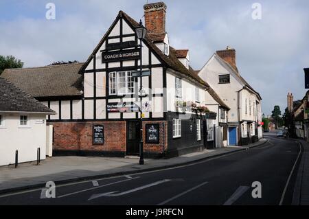 Trainer & Pferde, Kneesworth St, Royston, Hertfordshire, war früher das Kings Head mit die früheste bekannte Erwähnung, dass es im Jahre 1760. Stockfoto