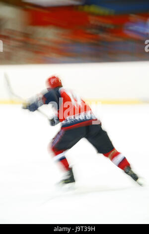 Eishockey, Spielszene, Unschärfe, Stockfoto