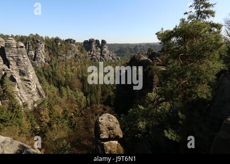 Bastei, Sächsische Schweiz, Deutschland Stockfoto