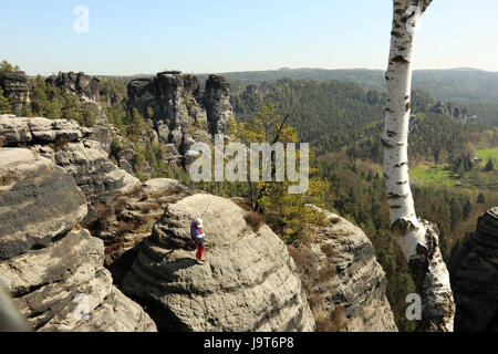 Bastei, Sächsische Schweiz, Deutschland Stockfoto