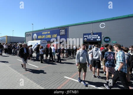 Polen, Nadarzyn, 3. Juni 2017: Erste Comic-Con in Warschau stattfand. Tausende von Spieler, Spieler und Cosplay-Fans versammelten sich für das Ereignis. © Madeleine Ratz/Alamy Live-Nachrichten Stockfoto