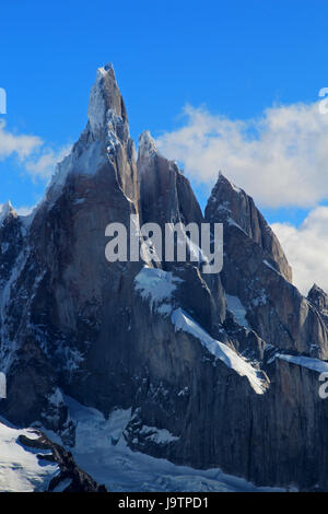 Cerro Torre Berg. Der Nationalpark Los Glaciares, Argentinien Stockfoto