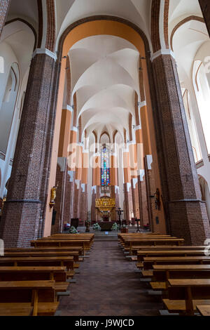 Innenraum der Kathedrale Basilica of St. James der Apostel in Stettin, Polen. Stockfoto