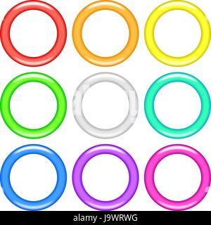 Farbe der Ringe, set Stock Vektor
