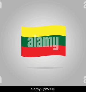 Litauen-Flag design illustration Stock Vektor
