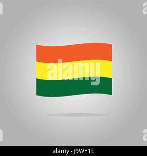 Bolivien-Flagge design illustration Stock Vektor