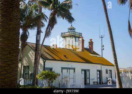 Die historischen Punkt Fermin Leuchtturm am San Pedro, Kalifornien Stockfoto