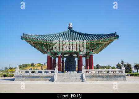 Am Nachmittag Blick auf Koreanisch Freundschaft Bell in San Pedro, Kalifornien Stockfoto