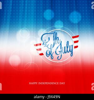 Fourth Of July. Independence Day abstrakte hellen Hintergrund für Ihr Poster, Banner, Einladung oder Grußkarte design Stock Vektor