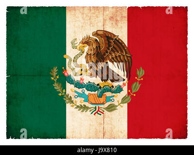 Grunge Flagge Mexiko Stockfoto