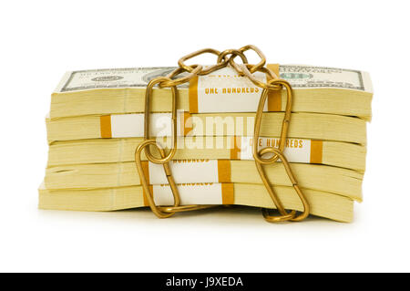 Sperre, Bank, Kredite, Institution, Hinweis, Memo, Dollar, Dollar, Makro, Nahaufnahme, Stockfoto