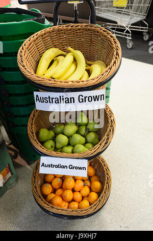 Australische Obst auf dem Display in einem Supermarkt, New-South.Wales, NSW, Australien Stockfoto