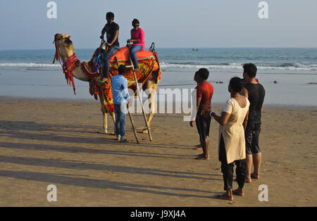 Indische Touristen im Urlaub (Indien) Stockfoto