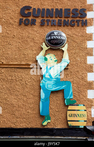 Guinness Werbung, Dublin Stockfoto