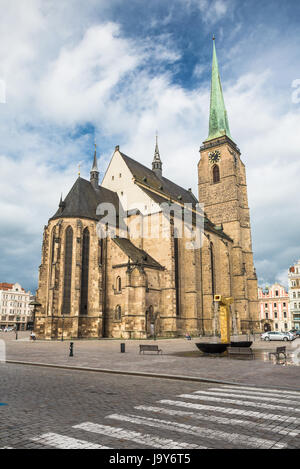 PILSEN, Tschechische Republik - 21 Juni 2016:Republic Platz. Stockfoto