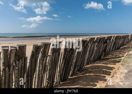 Schutz am Generelles Strand in La Tranche-Sur-Mer (Vendee, Frankreich) Stockfoto