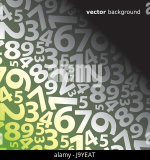Bunte Zahlen Hintergrund für die Schule oder Ausbildung Stock Vektor