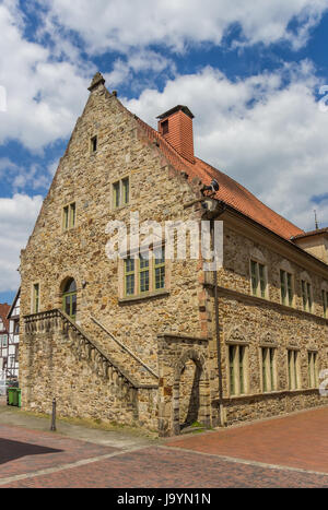 Historisches Haus im Zentrum von Rinteln, Deutschland Stockfoto