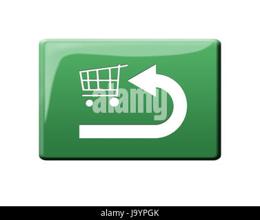 zurück zum Warenkorb Stockfoto