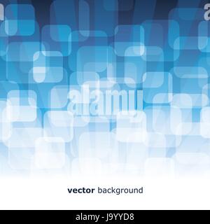 Vektor 3D verzerrte Quadrate auf blauem Hintergrund Stock Vektor