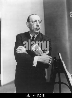 Russisch-amerikanische Pianist Igor Stravinsky (1882-1971), 1951 Stockfoto