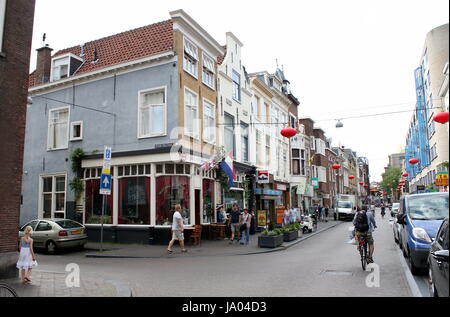 Chinatown in Wagenstraat, zentrale Den Haag (The Hague), Niederlande Stockfoto