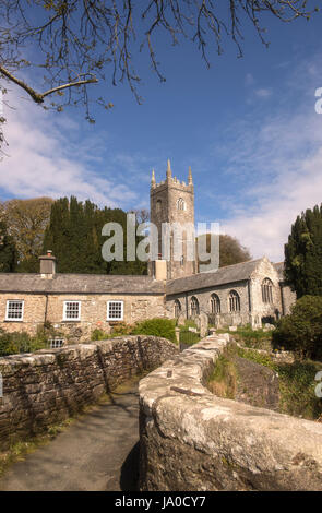 Kirche St. Nonna in Altarnun, Cornwall, England, UK Stockfoto