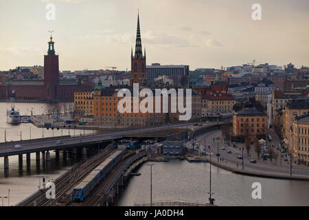 KATARINA AUFZUG BLICK ÜBER STOCKHOLM Stockfoto