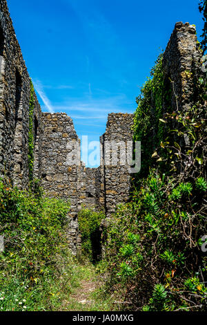 Serie umzusehen. Mittelalterliche Burgruine Stockfoto