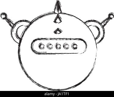 Roboterkopf Spielzeug Stock Vektor