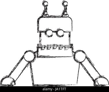 Roboterkopf Spielzeug Stock Vektor