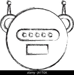 Roboterkopf Spielzeug Stock Vektor