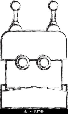 Roboterkopf Spielzeug Stock Vektor