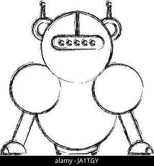 Roboterkopf Spielzeug Stock Vektor