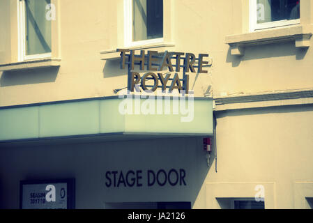 Theatre Royal Bühneneingang Glasgow Zeichen Stockfoto