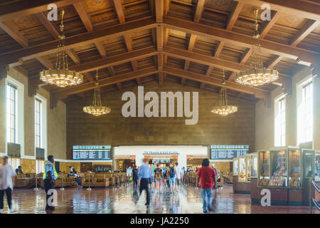 Los Angeles, APR 11: Innenansicht des historischen union Station am 11. April 2017 in Los Angeles Stockfoto