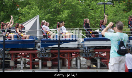 Top Thrill Dragster im Cedar Point Stockfoto